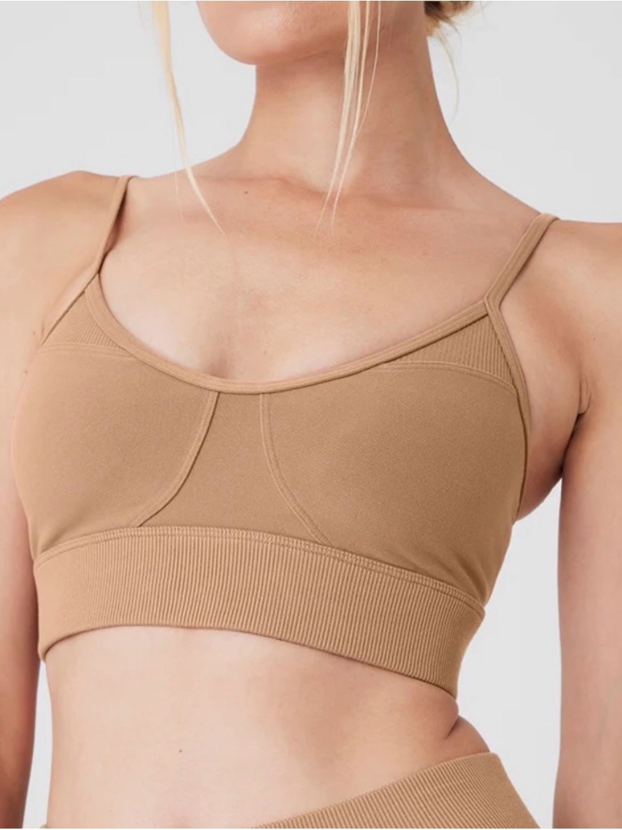 Alo Soft Head Start Bra - Toasted Almond